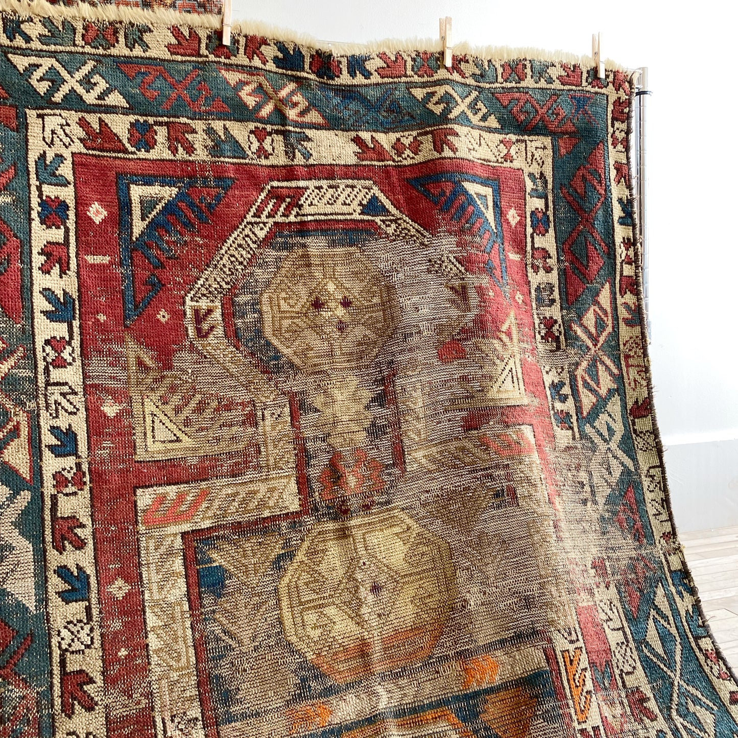 Antique Hand-knotted Persian Rug (7' 6" x 3' 7.75")