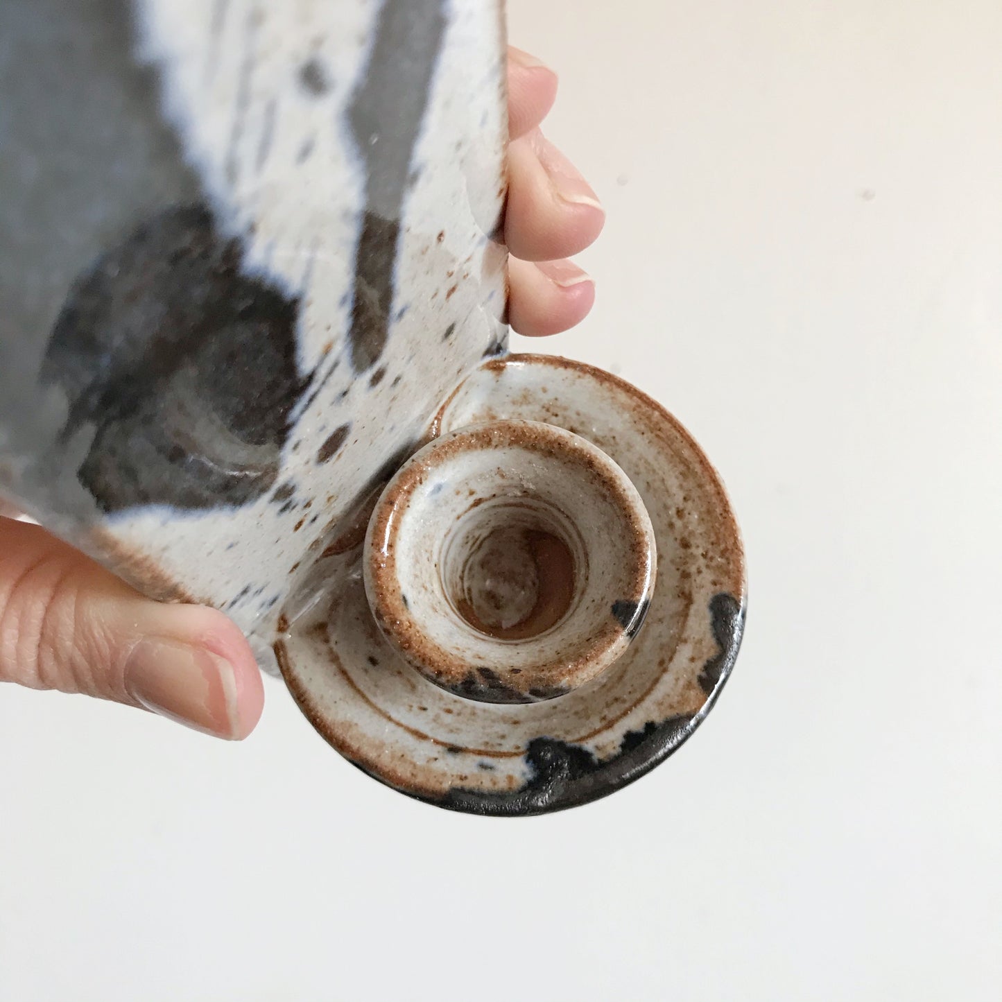Handcrafted Stoneware Candle Sconce