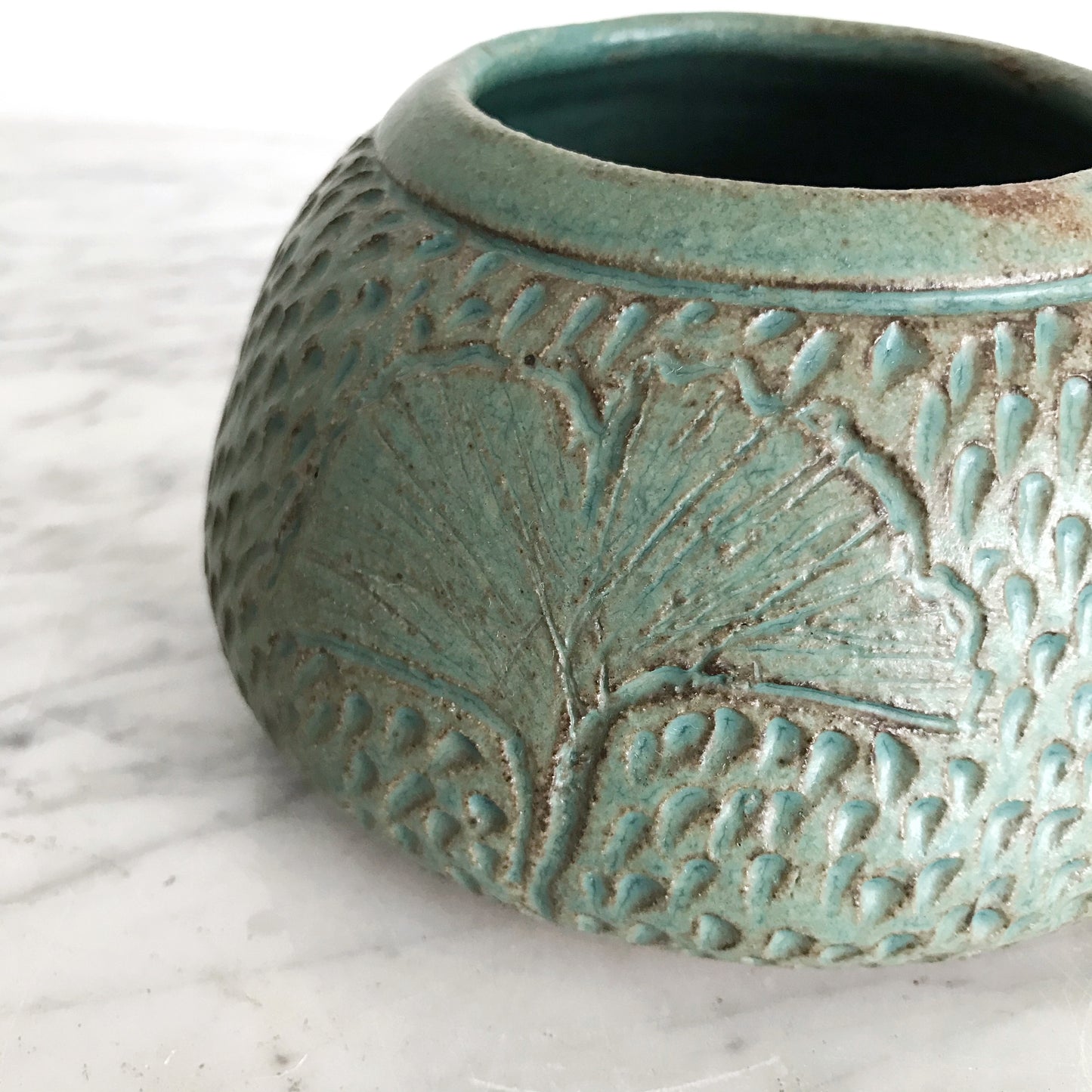 Handcrafted Ginkgo Pottery Vase