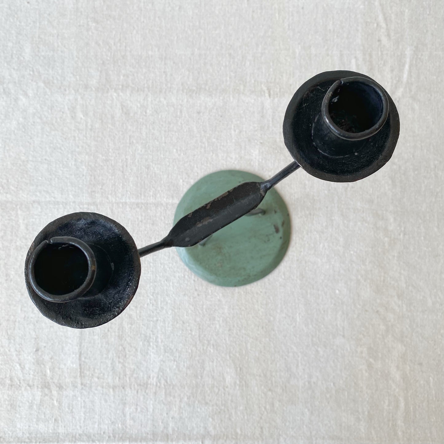 Vintage Handcrafted Candleholder Duo