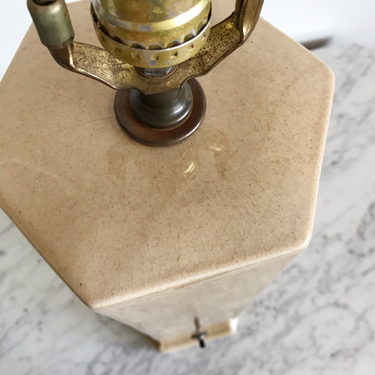 Vintage Hexagon Ceramic Lamp Base