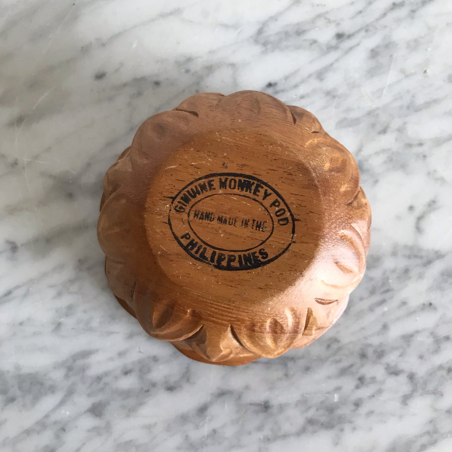 Vintage Carved Wood Bowl