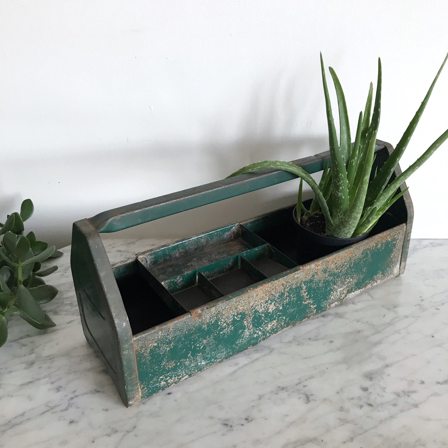 Vintage Industrial Metal Toolbox