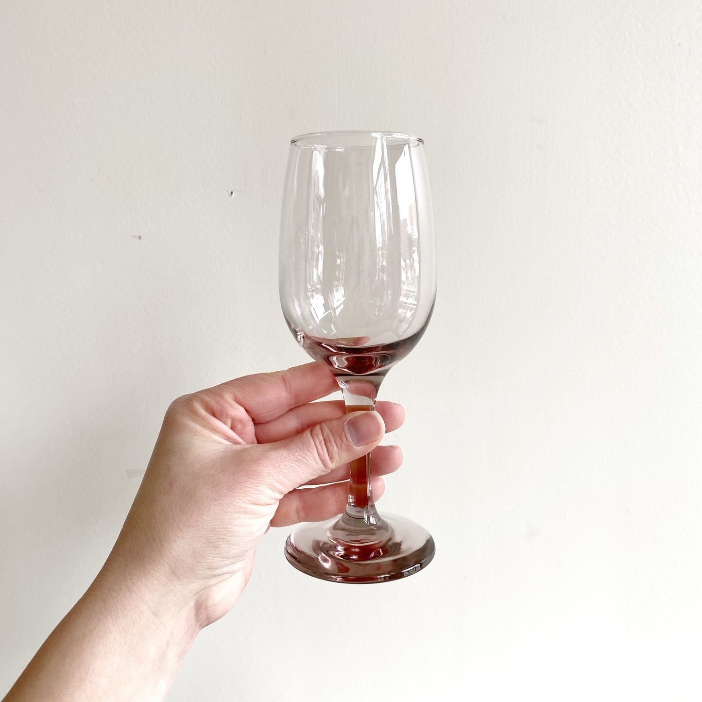 A Pair of Vintage Blushy-Purple Wine Glasses