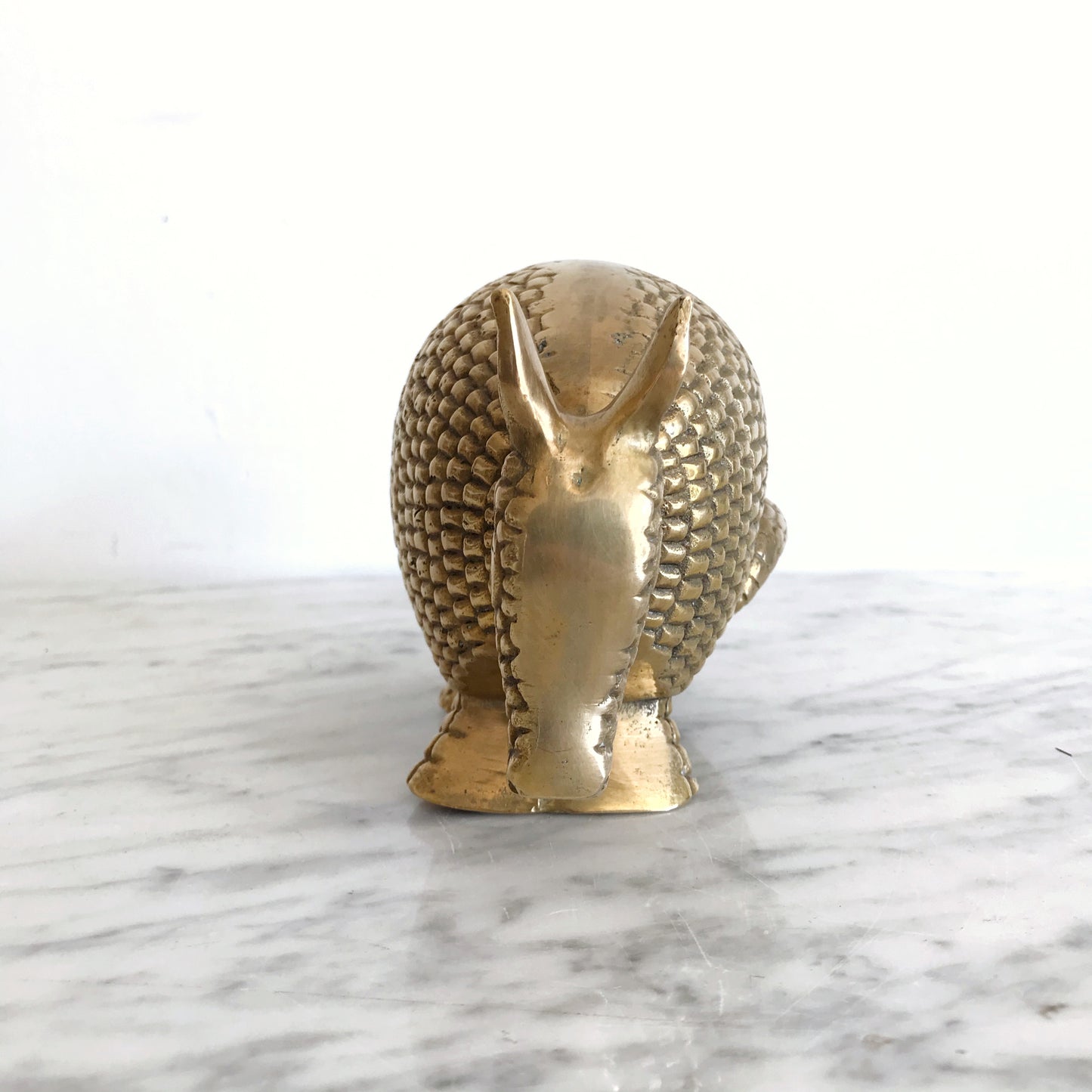 RESERVED: XL Vintage Brass Armadillo Bookend / Doorstop