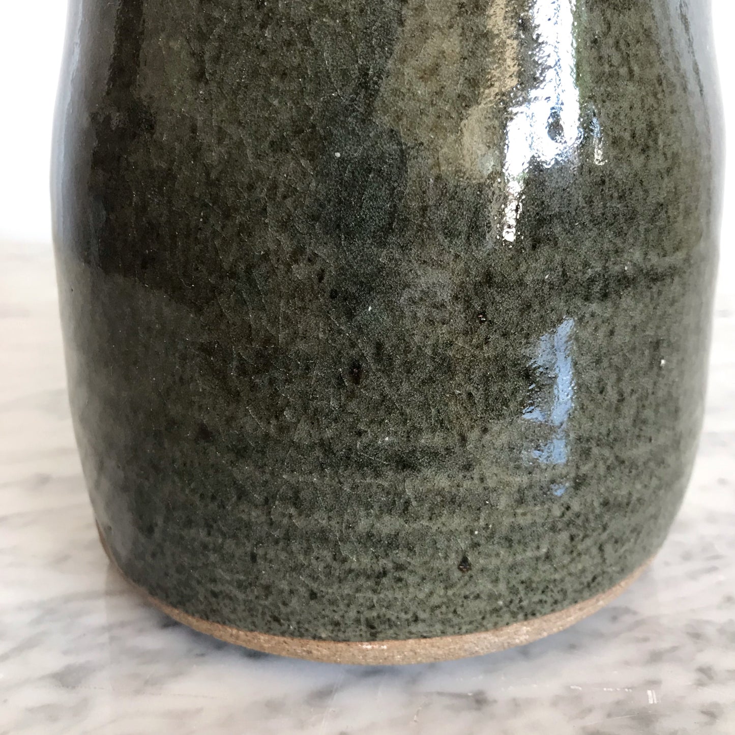 X-Large Green Studio Pottery Pitcher