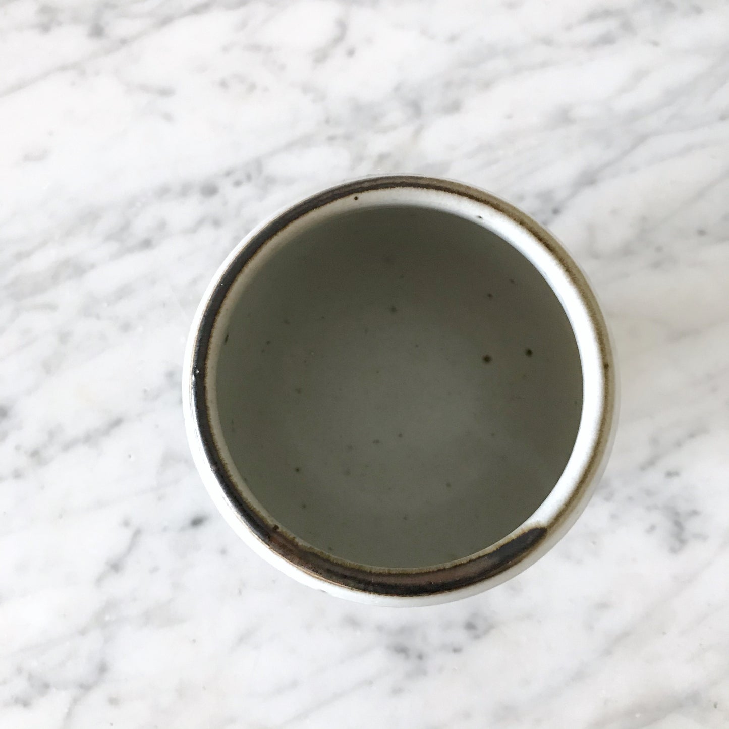 Vintage Pottery Goblet with Stripe