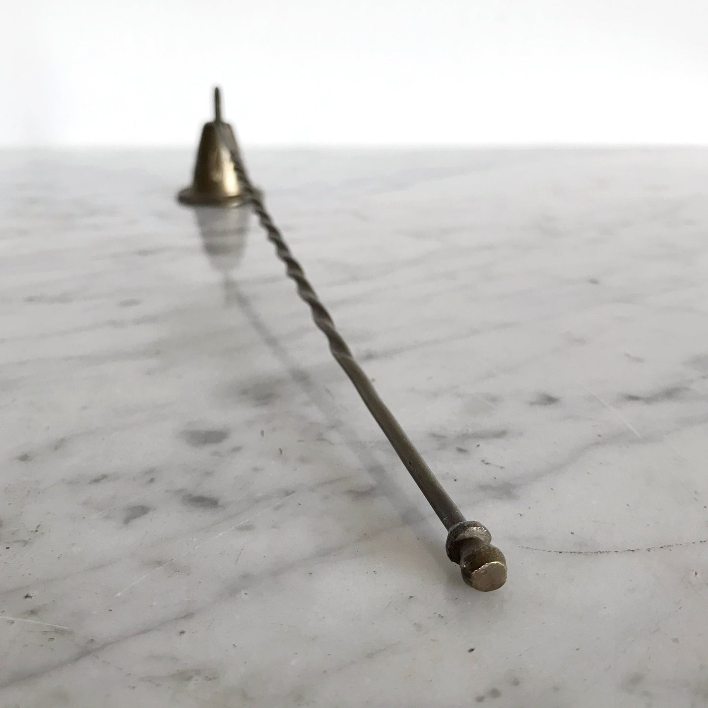 Vintage Etched Brass Candle Snuffer