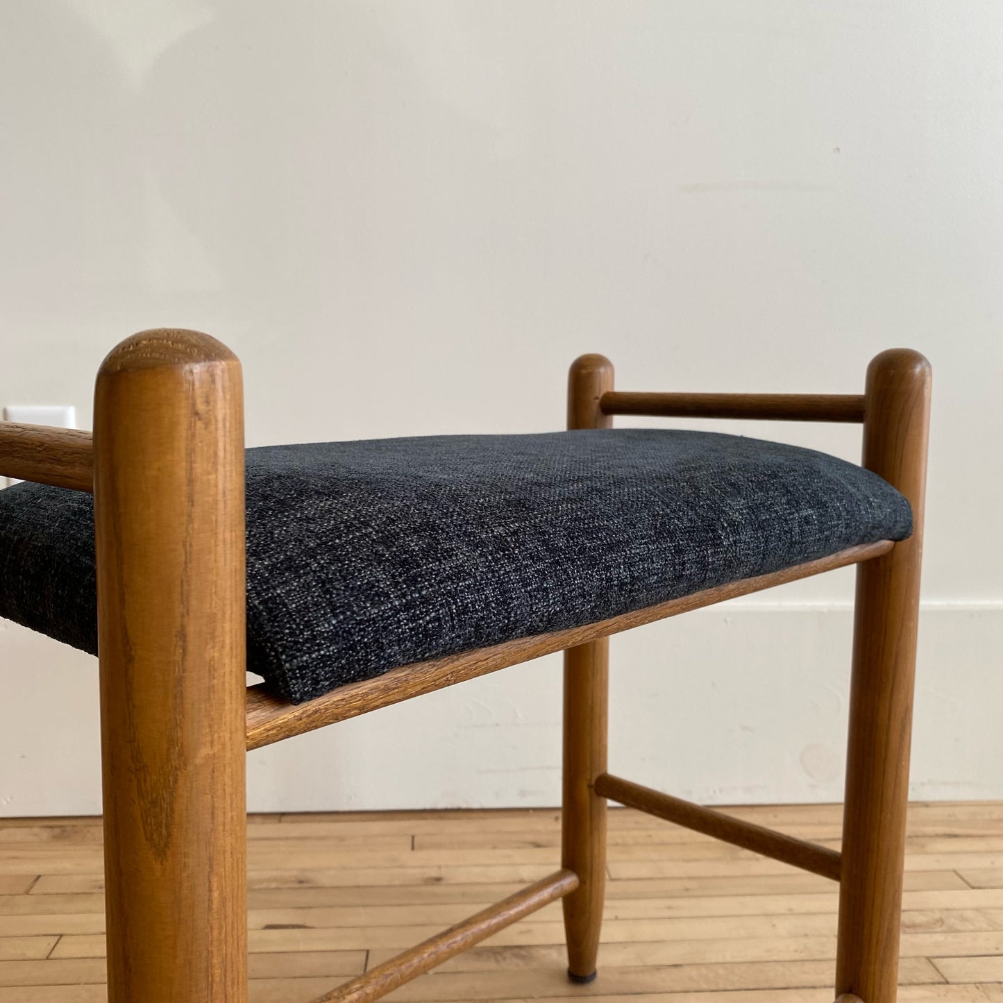 Vintage Modern Upholstered Stool