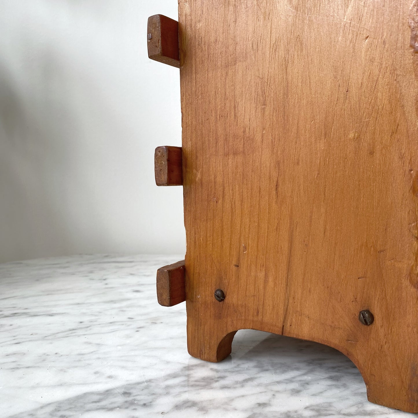 Vintage Handcrafted Wooden Magazine Holder