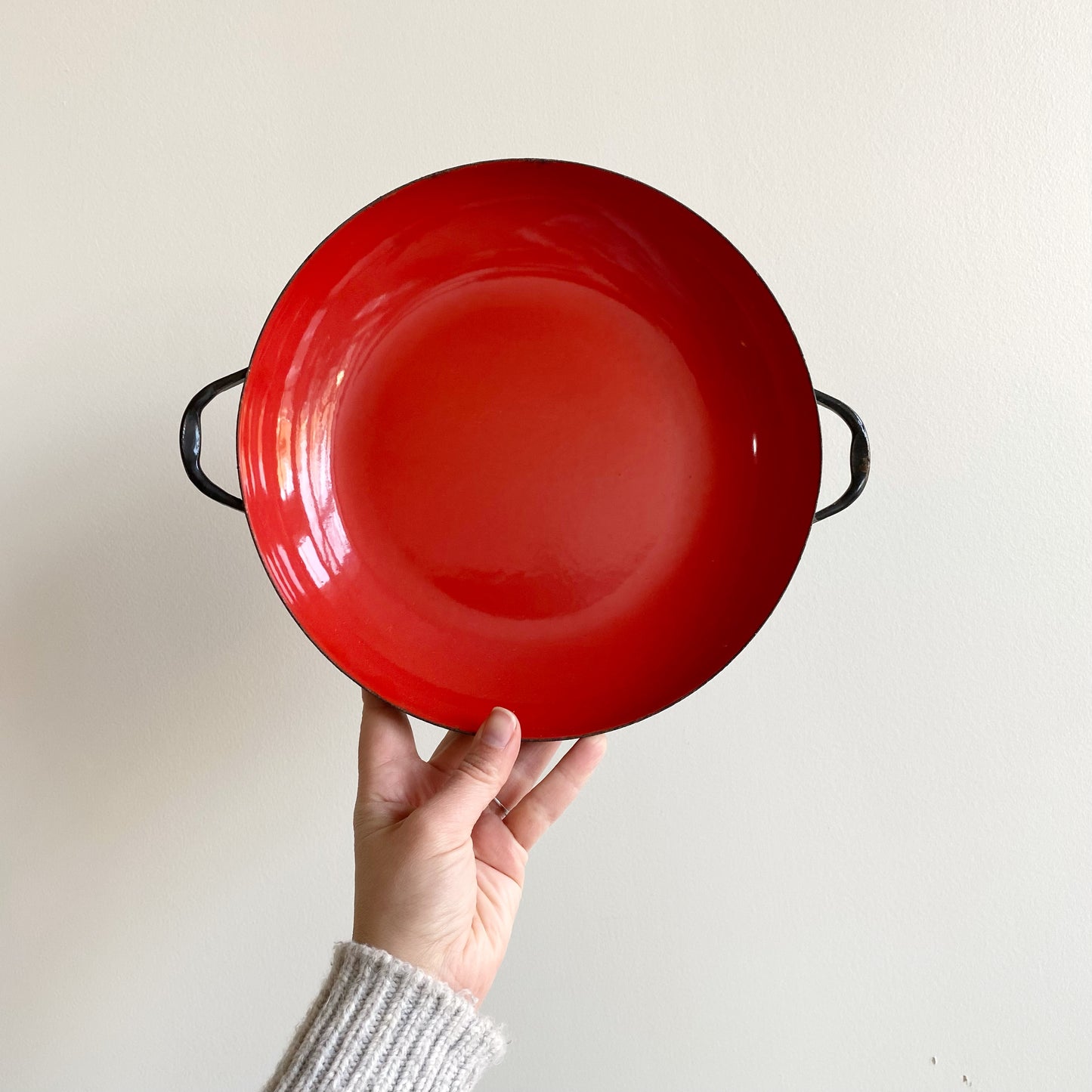 Set of 3 MCM Enamel Pans, Primary Colors