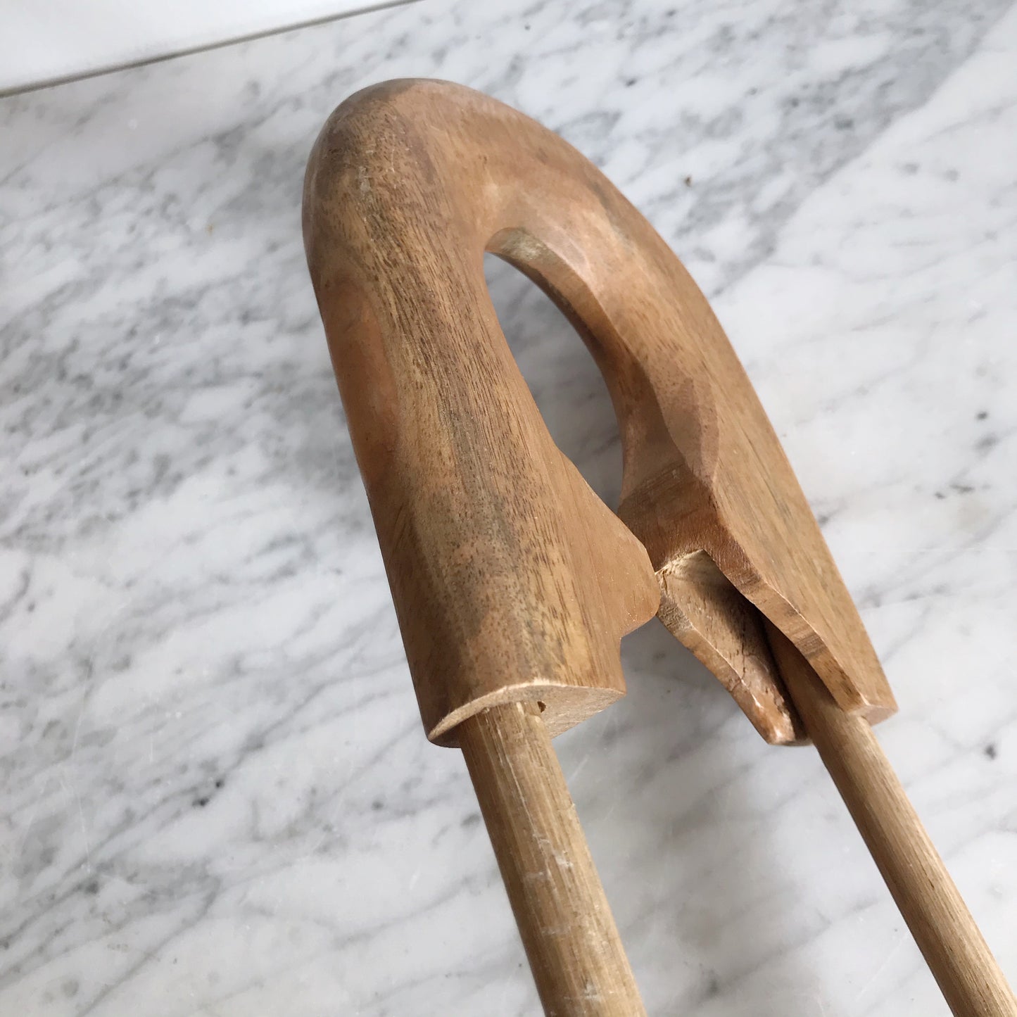 Oversized Vintage Wood Safety Pin
