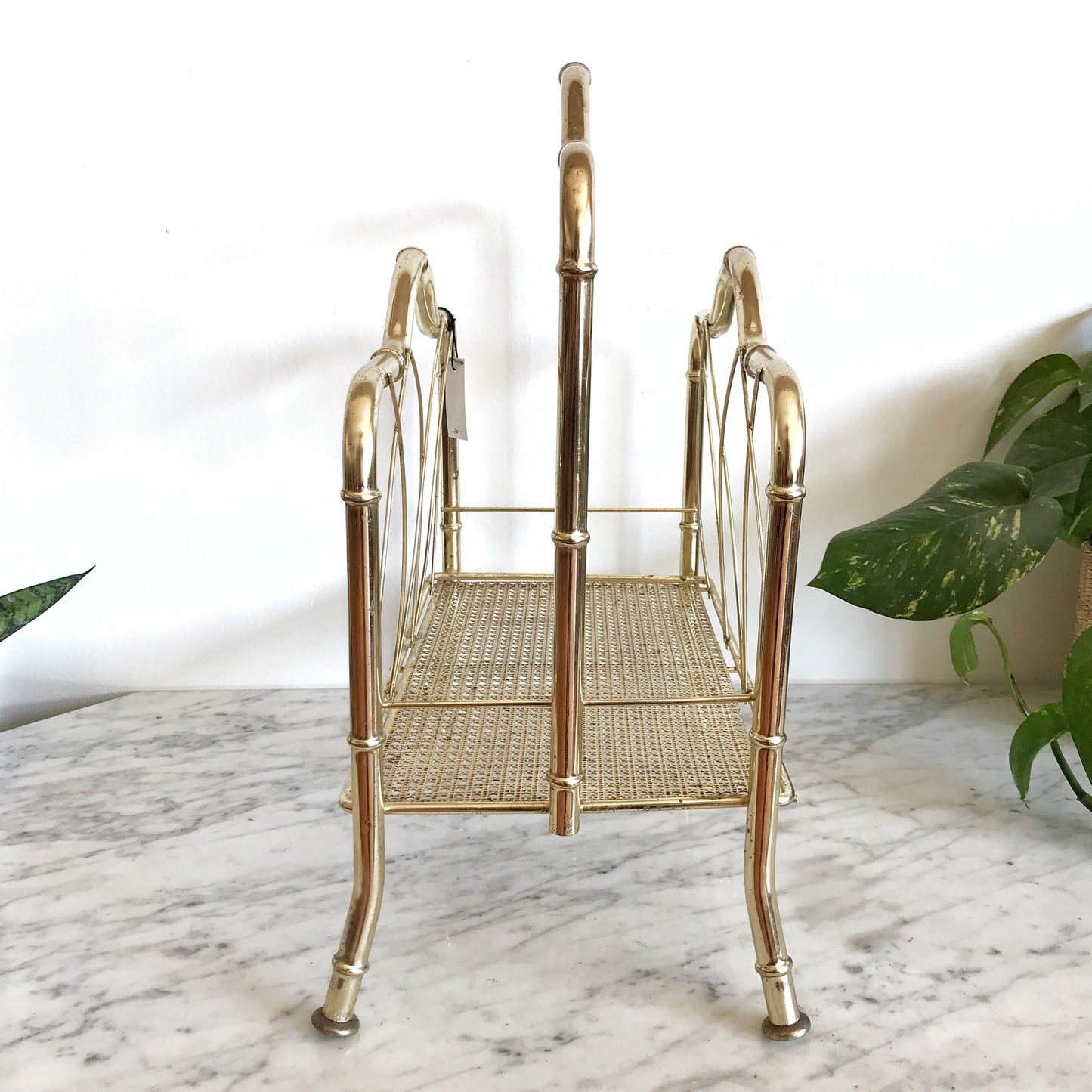 Brass Magazine Holder, Bamboo Texture