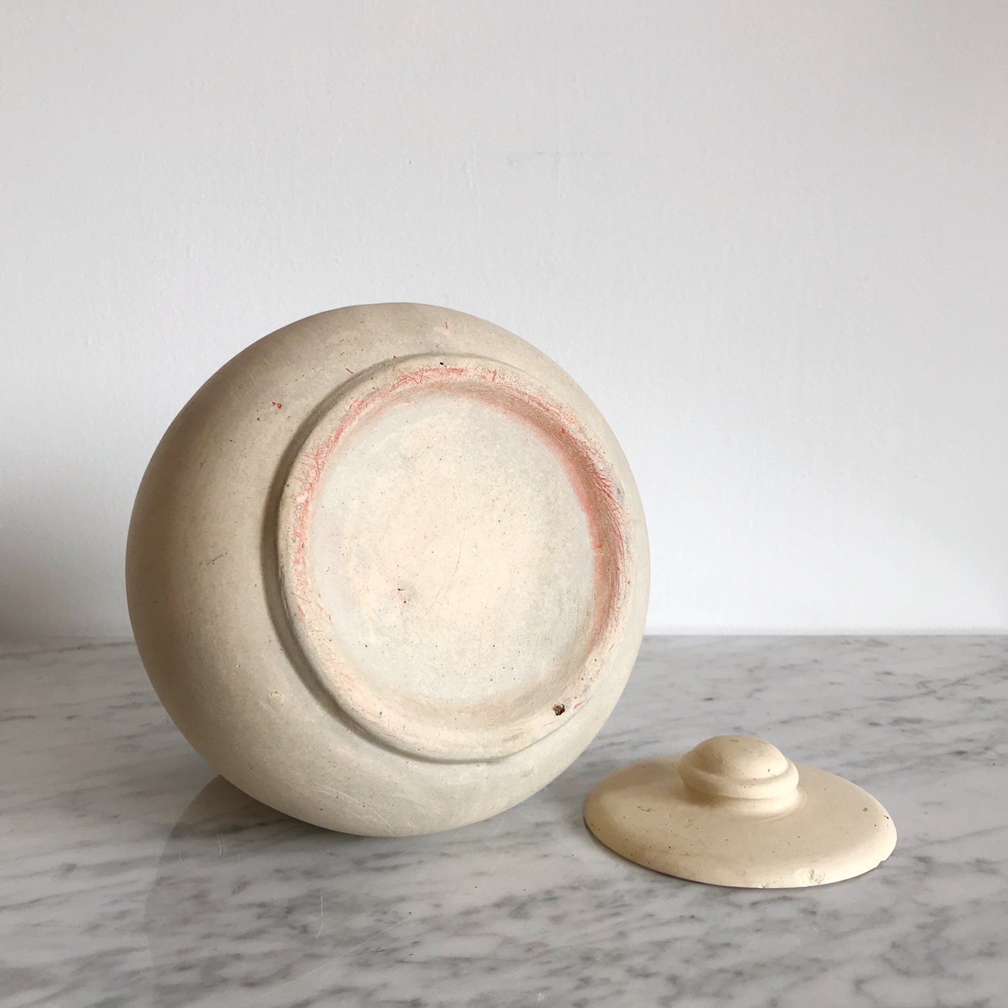 Large Vintage Clay Canister