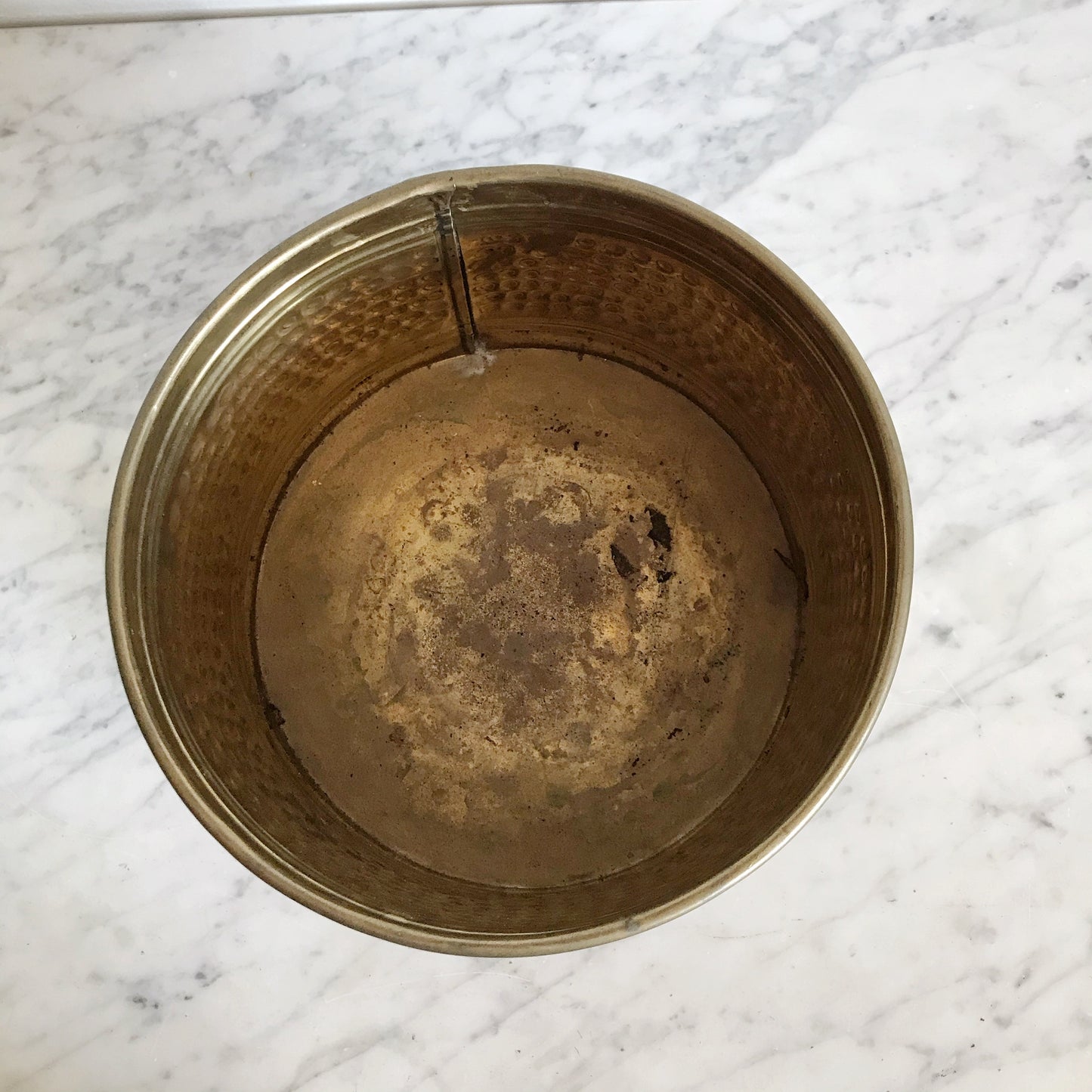 Large Vintage Brass Planter, 8.5”