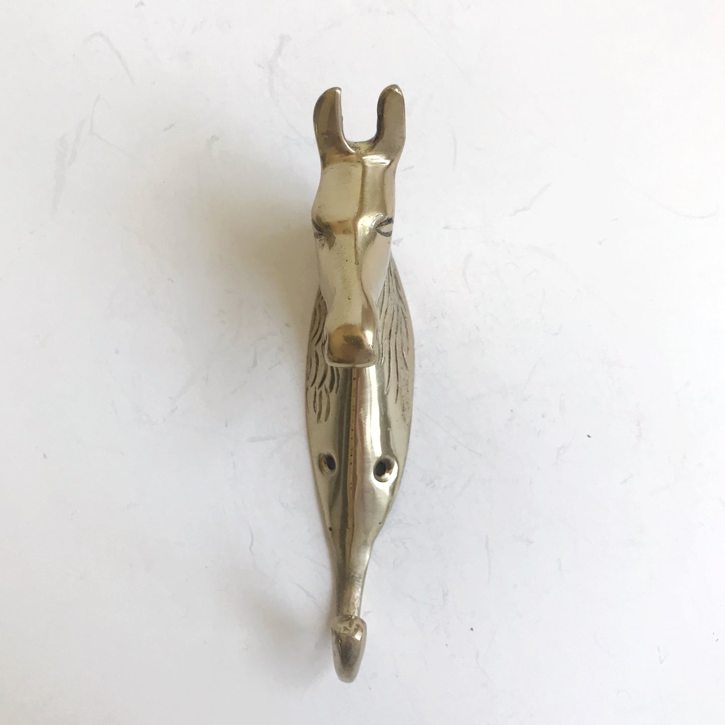 Vintage Brass Horse Wall Hook