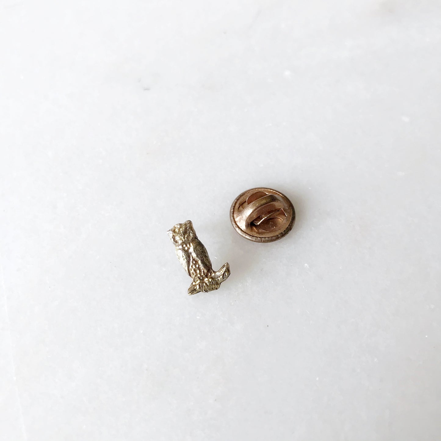 Miniature Vintage Gold Owl Pin