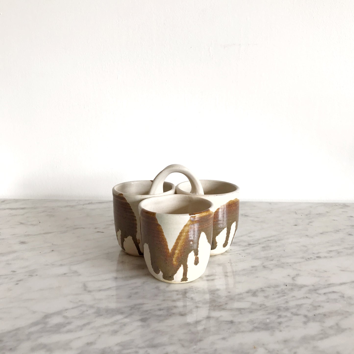 Triple Stoneware Serving Piece