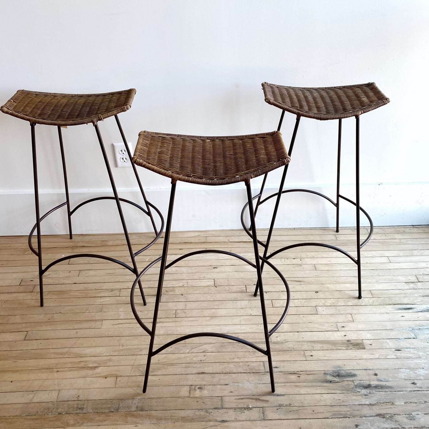 S/3 Arthur Umanoff Style Bar Stools