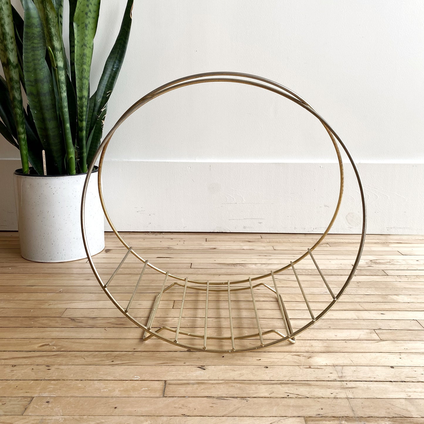 Vintage Brass “Hoop” Magazine Holder