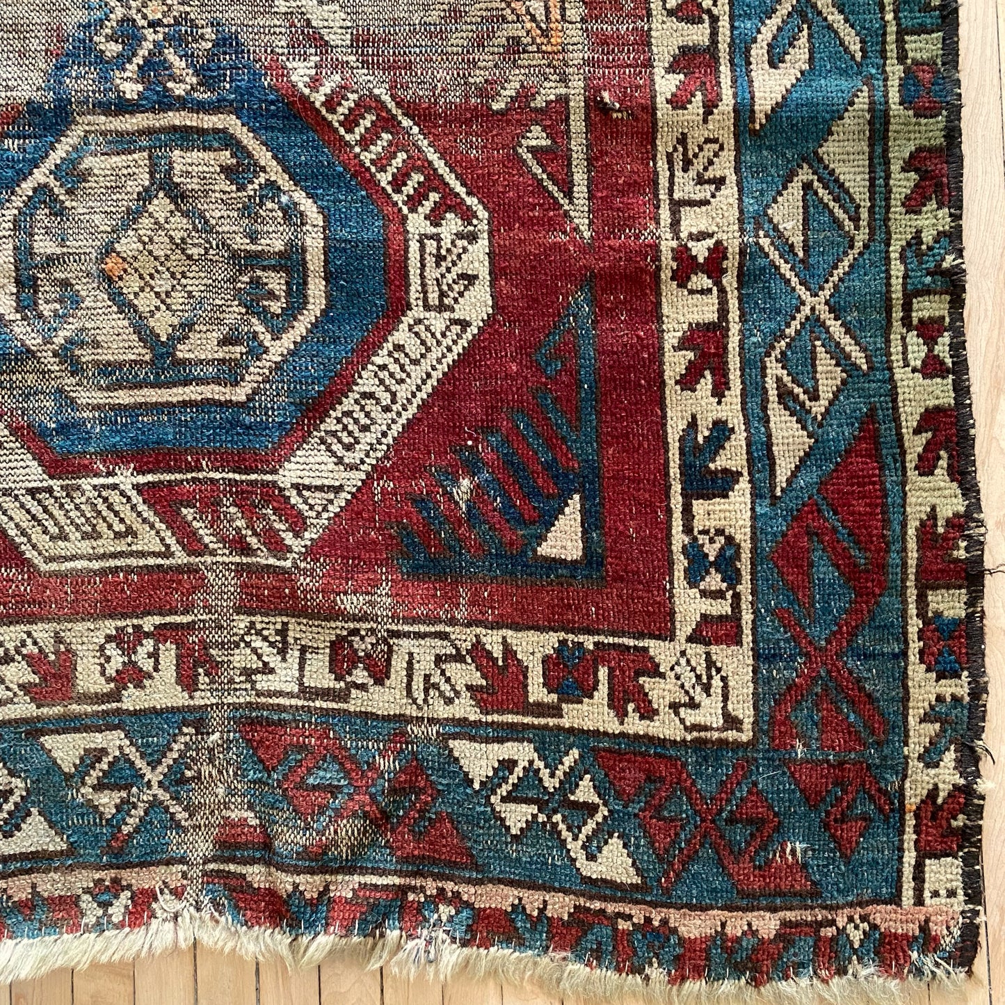 Antique Hand-knotted Persian Rug (7' 6" x 3' 7.75")