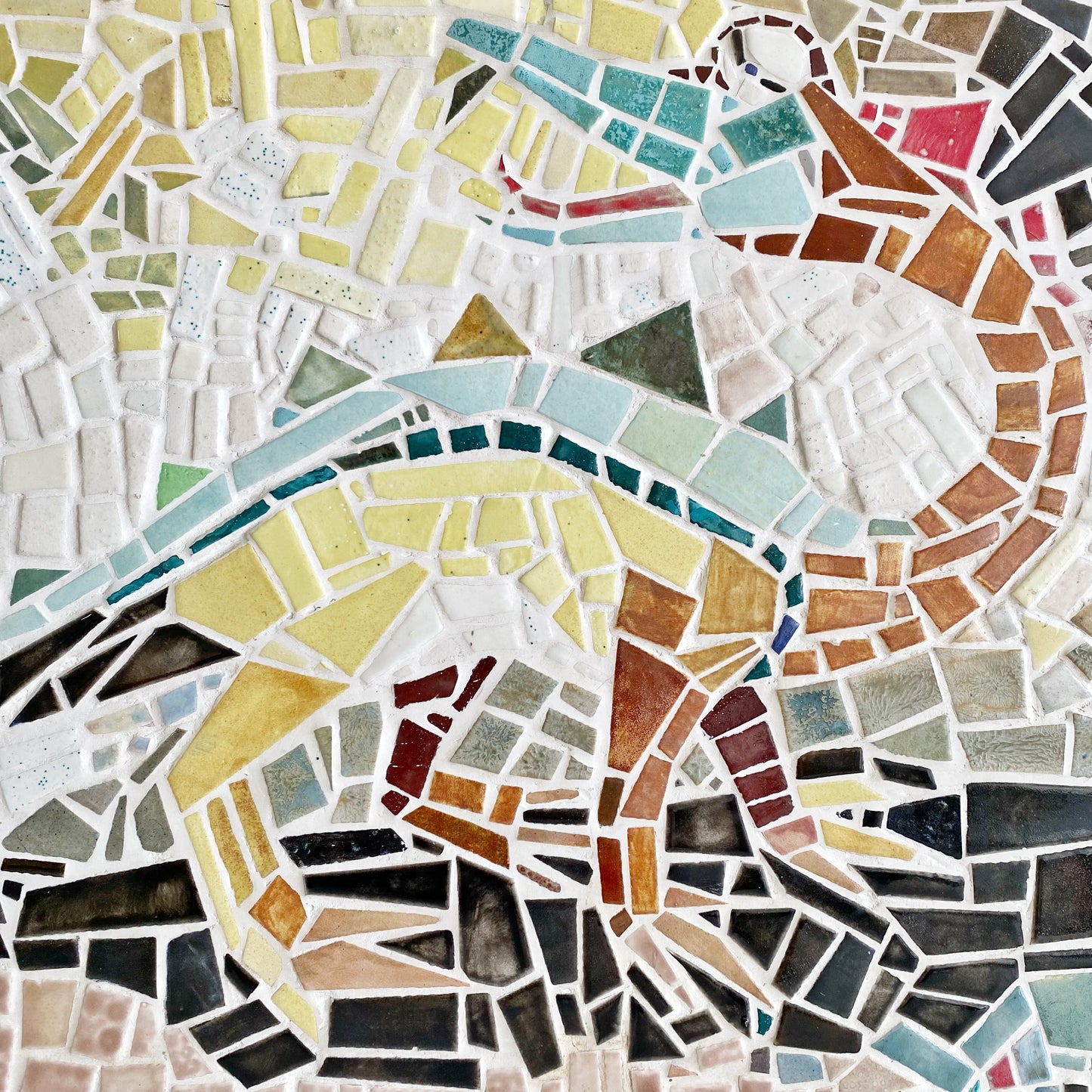 Original Mosaic Dragon / Dinosaur Art