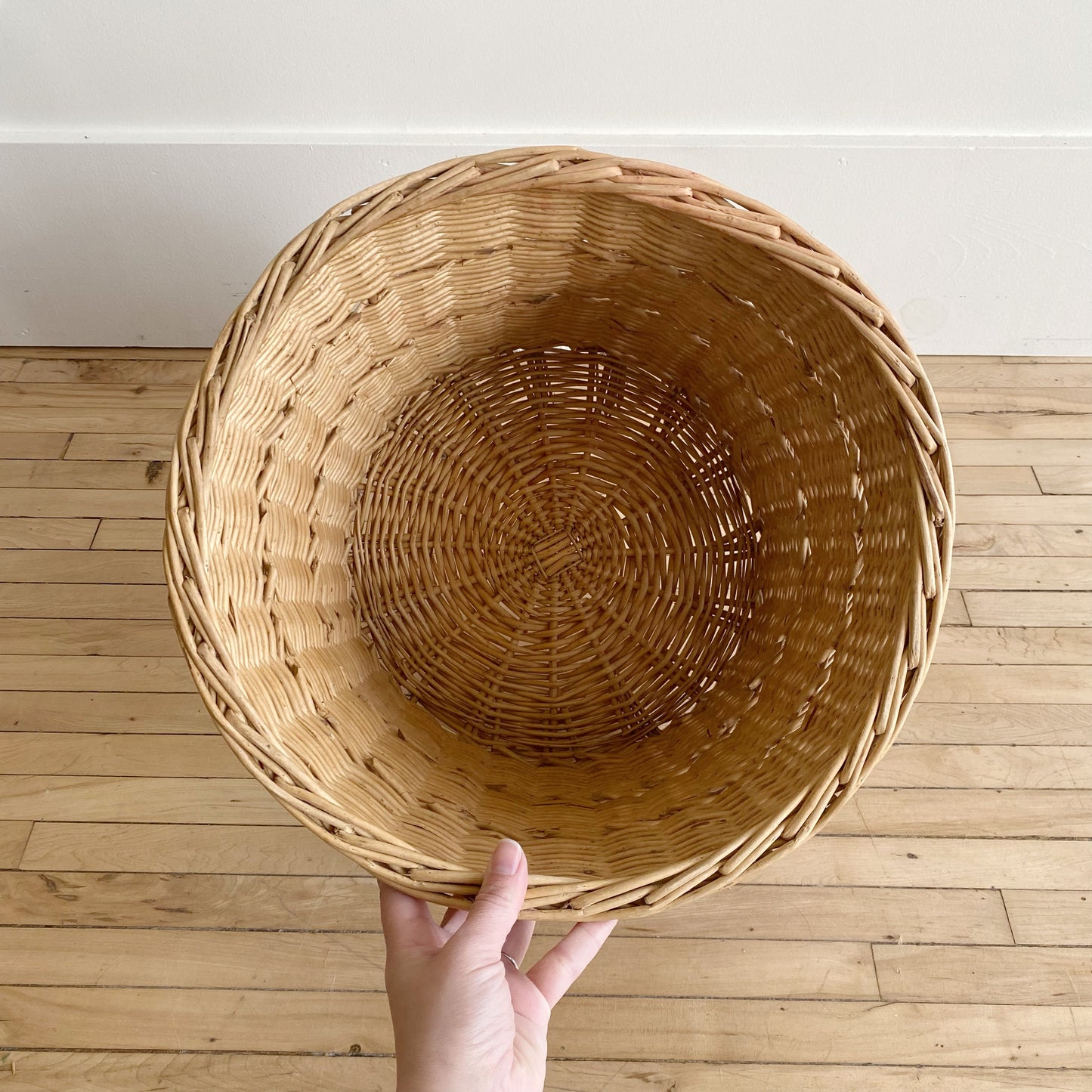 Found Vintage XL Wicker Basket