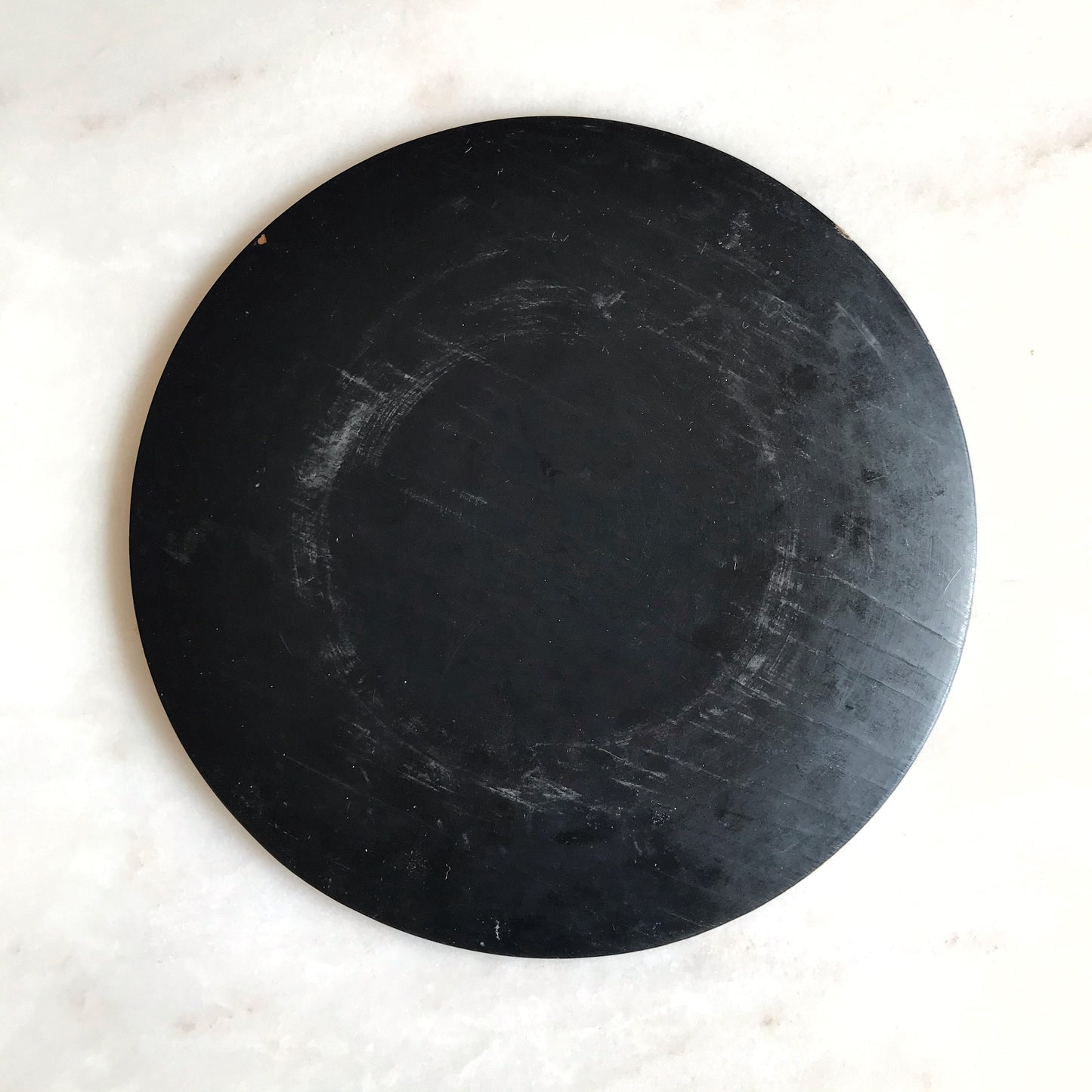 9” Round Vintage Teak Tray