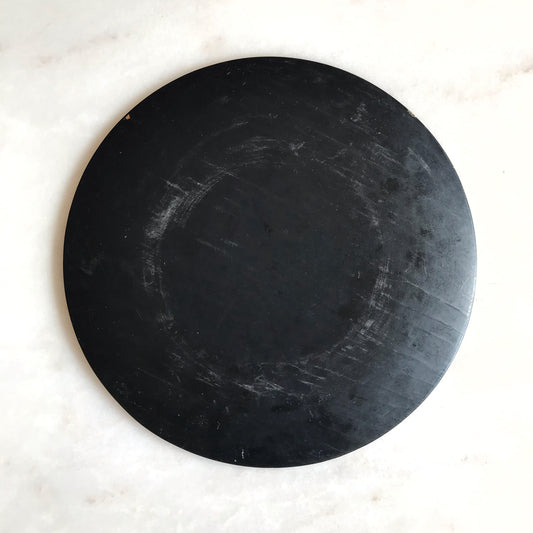 9” Round Vintage Teak Tray