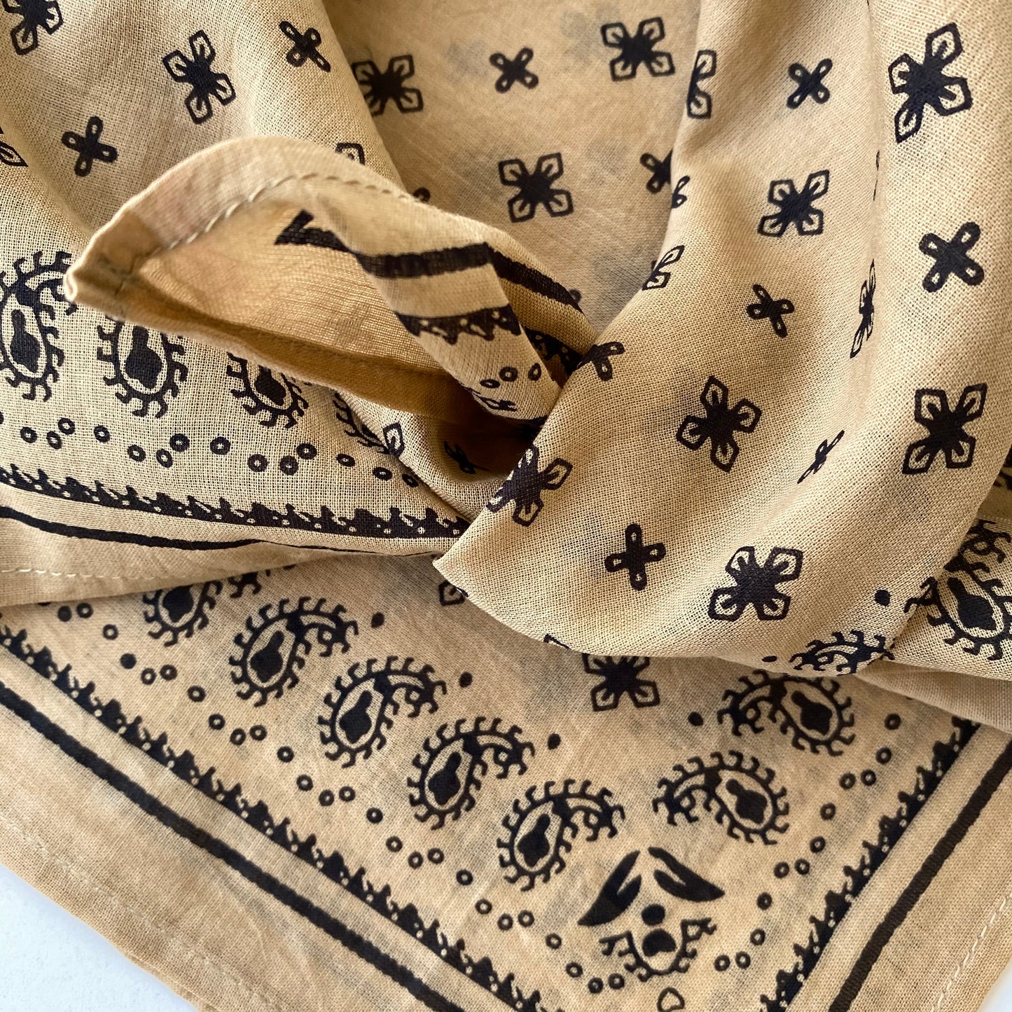Block Printed Cotton Bandana, Choose Color