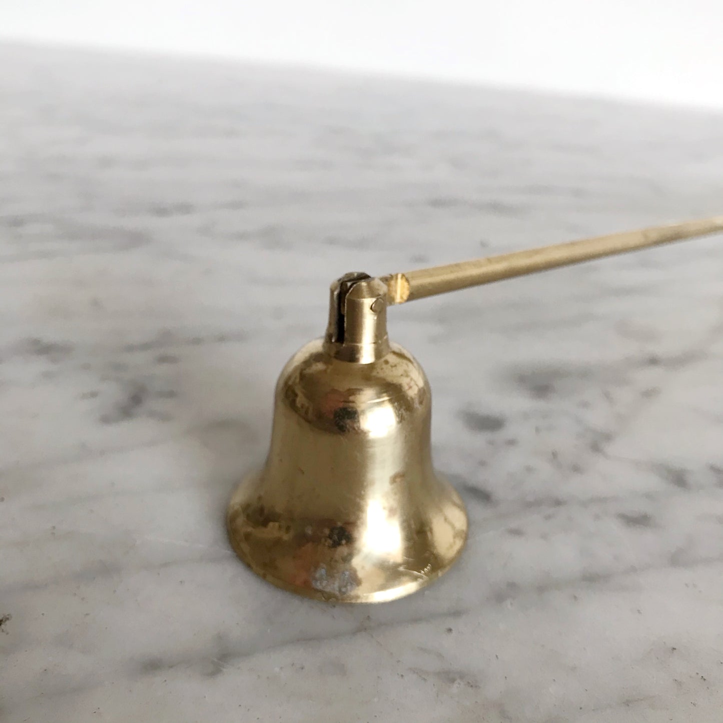 Vintage Brass Candle Snuffer with Fluted Handle