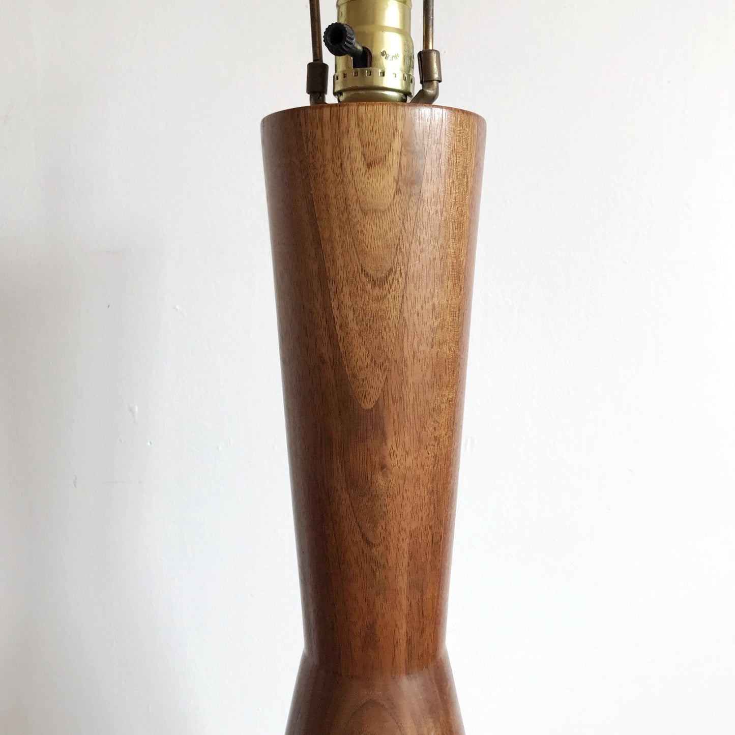 XL Vintage Mid-Century Turned Wood Lamp