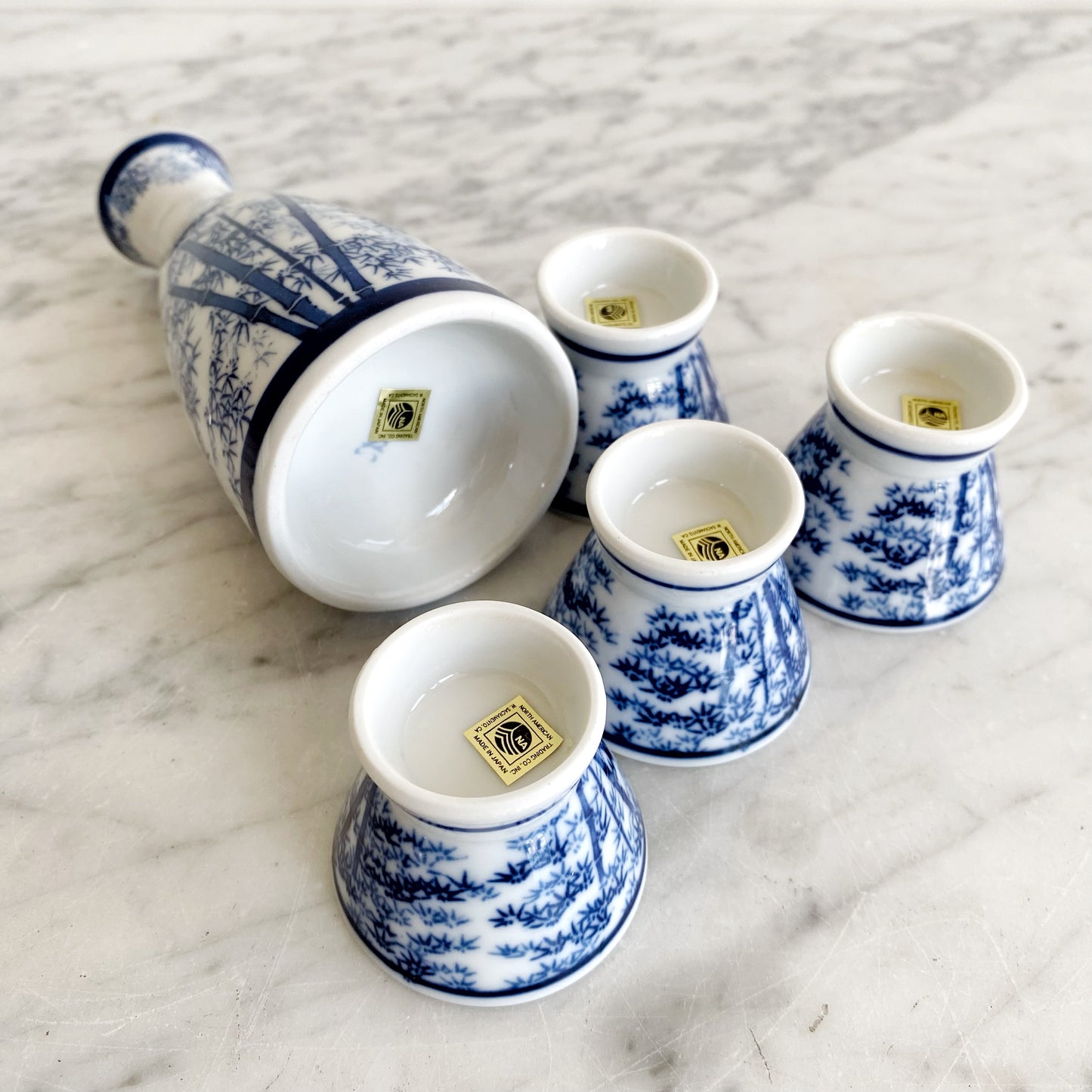Vintage Porcelain Sake Set (5-piece)