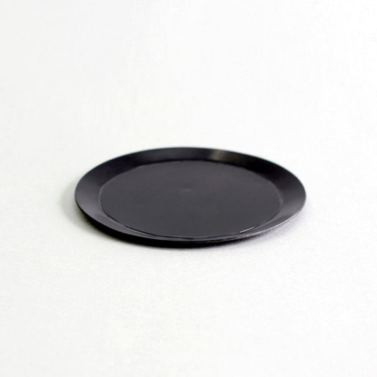 Black Round Metal Tray, Medium