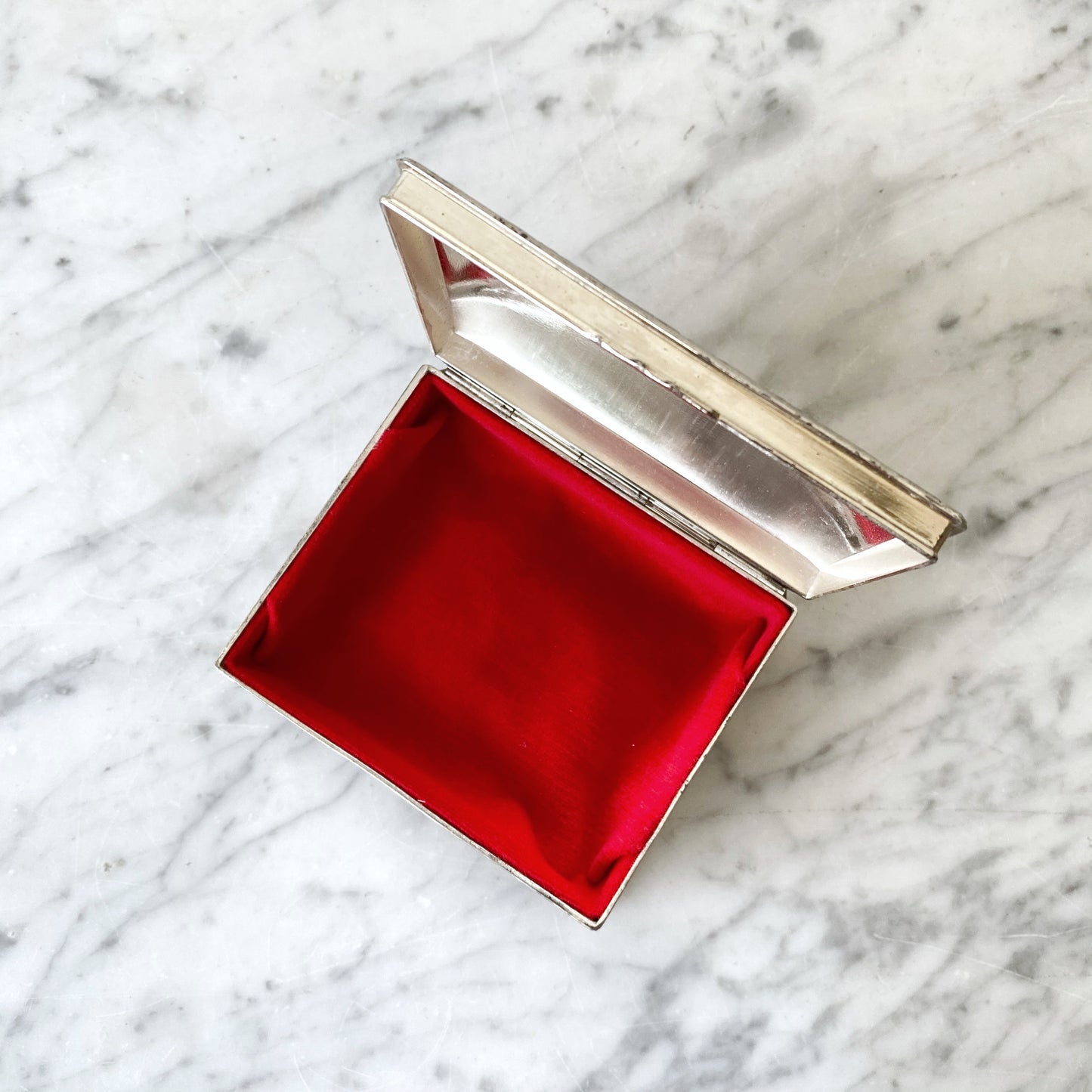 Vintage Silver Jewelry / Trinket Box, Japan