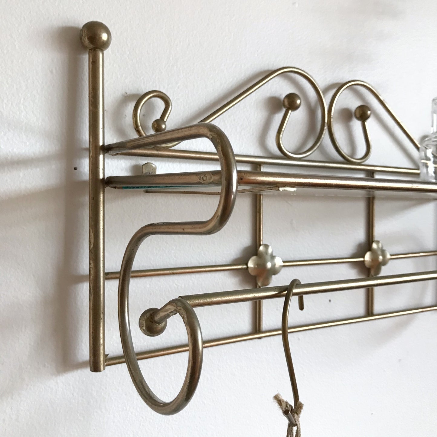 Vintage Gold and Glass Shelf