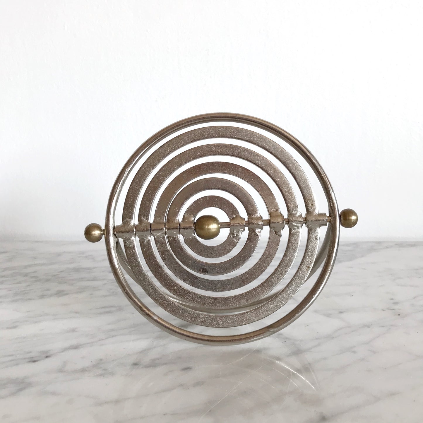 Vintage Spinning Metal Galaxy Orb Object