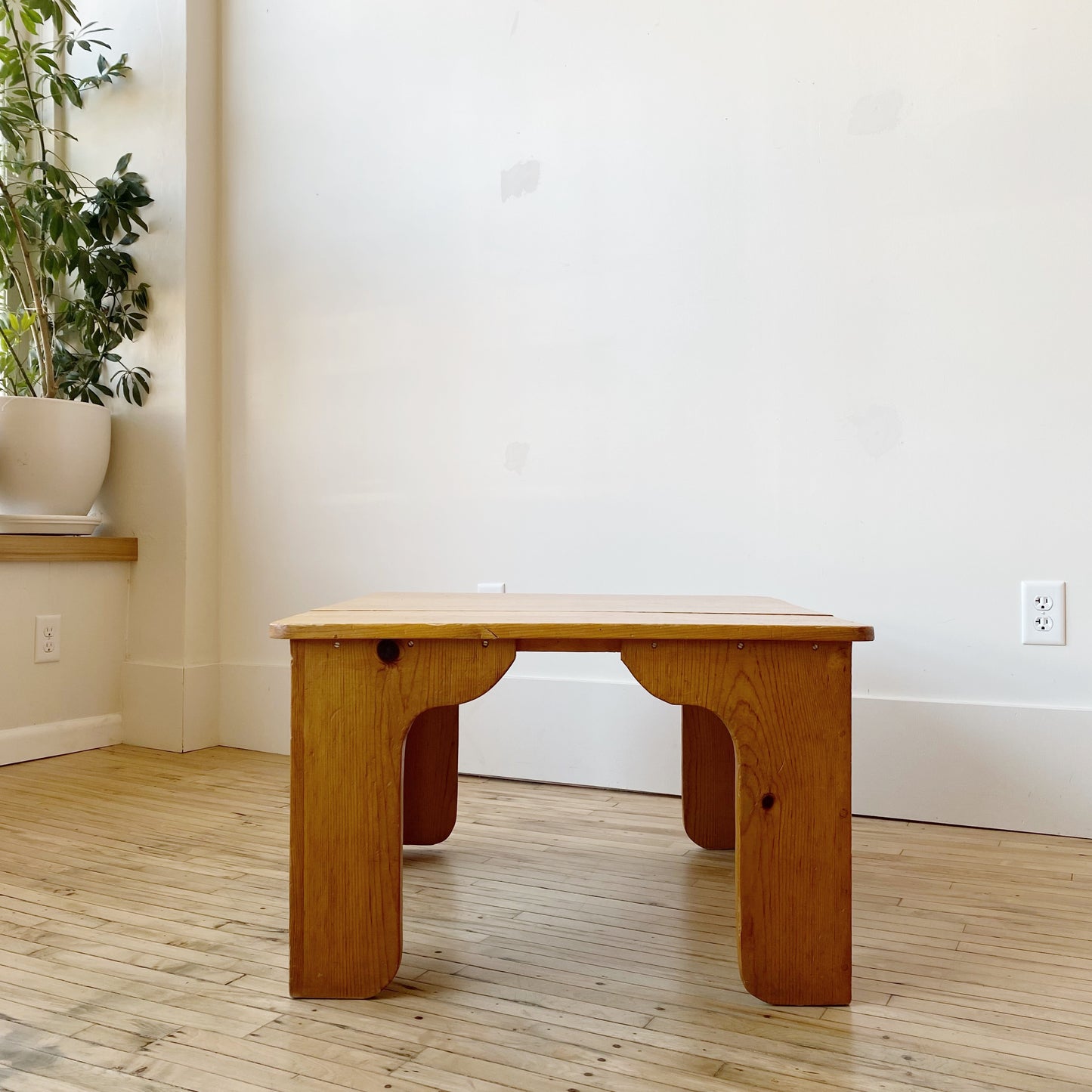Vintage Handcrafted Folksy Coffee Table