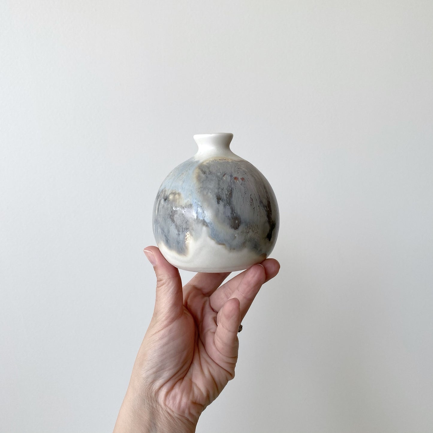 Handcrafted Pottery Bud Vase, 4”
