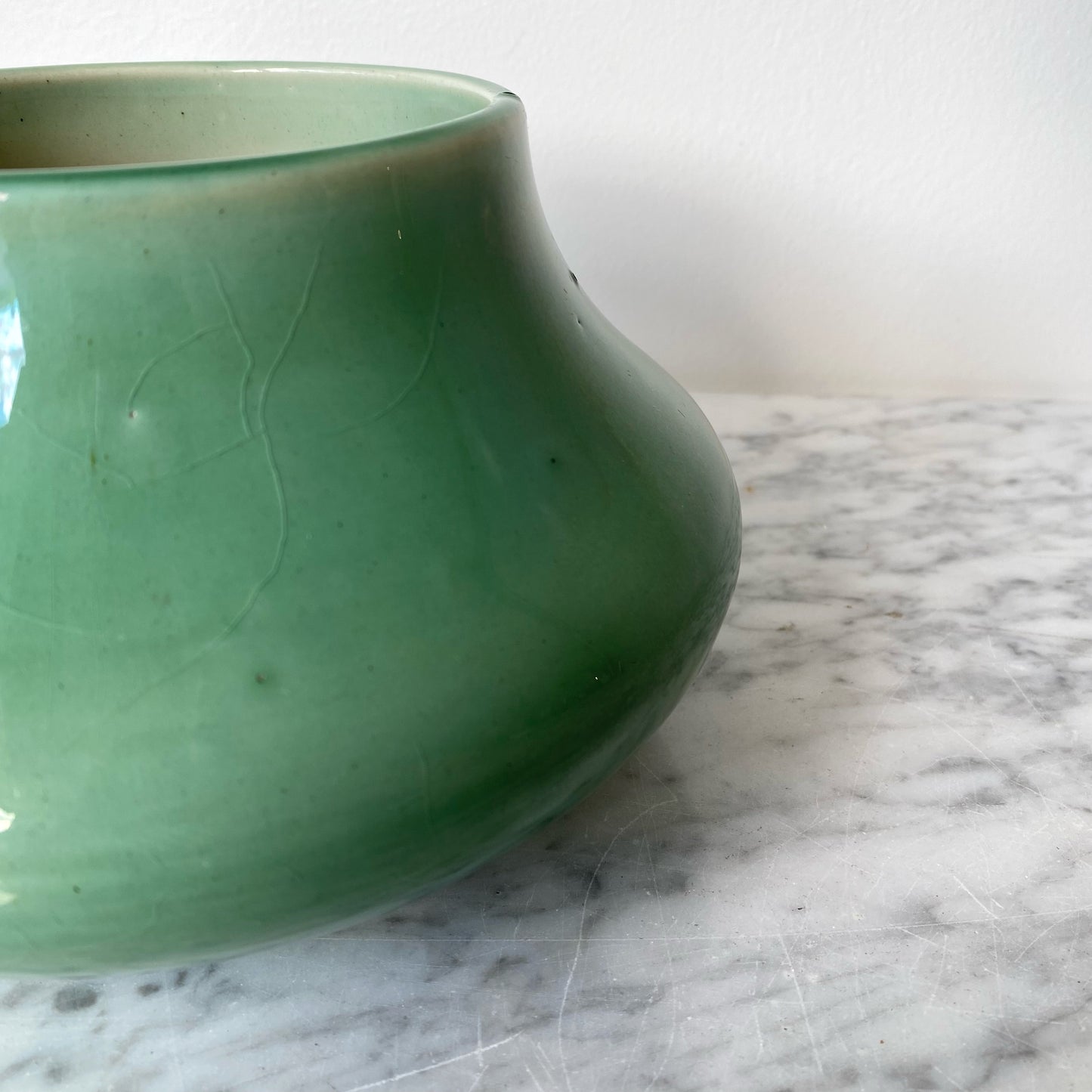 Vintage Mint Green Ceramic Planter, Red Wing Pottery