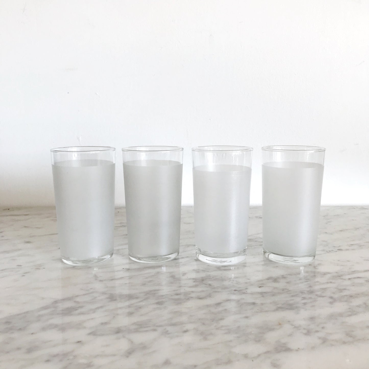 Set of 4 Medium Frosted Glasses