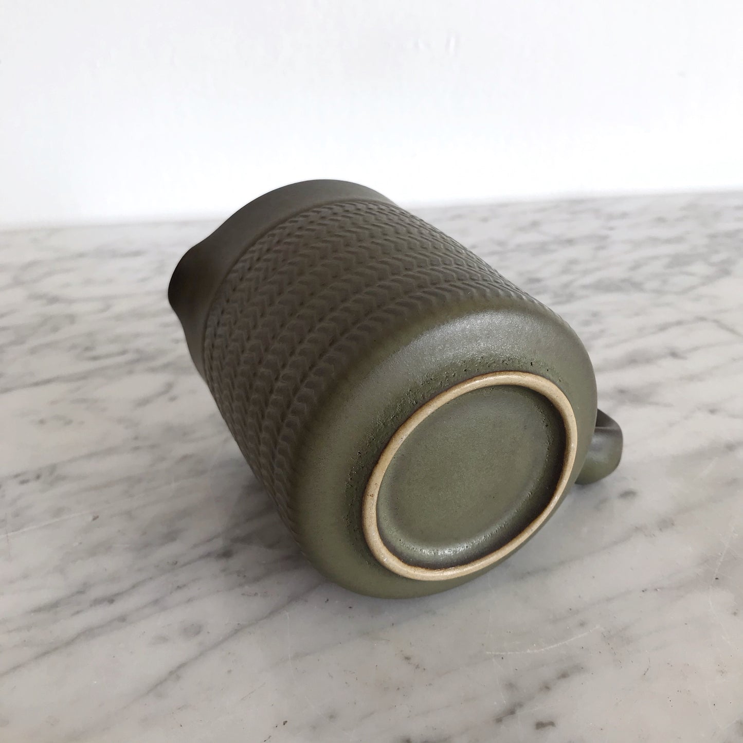 Small Green Stoneware Pitcher / Creamer, Denby