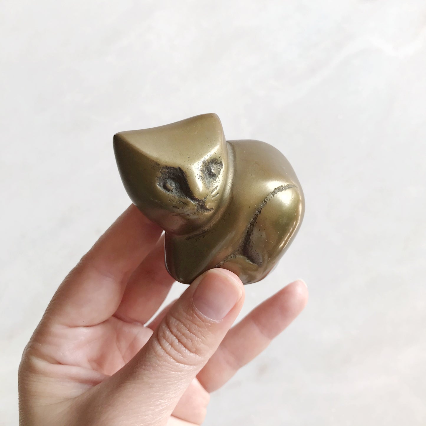 Vintage Brass Cat Figure