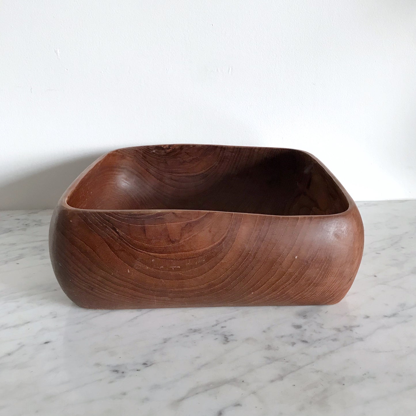 Vintage Square Wood 7-Piece Serving Bowl Set