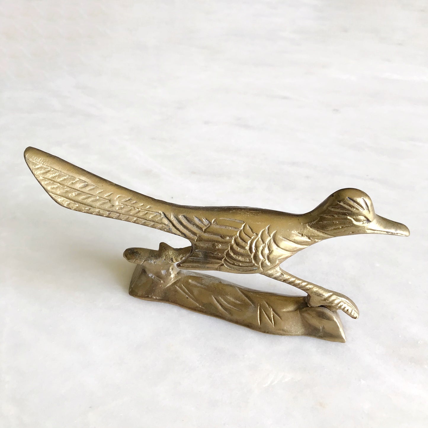 Vintage Brass Roadrunner Figure