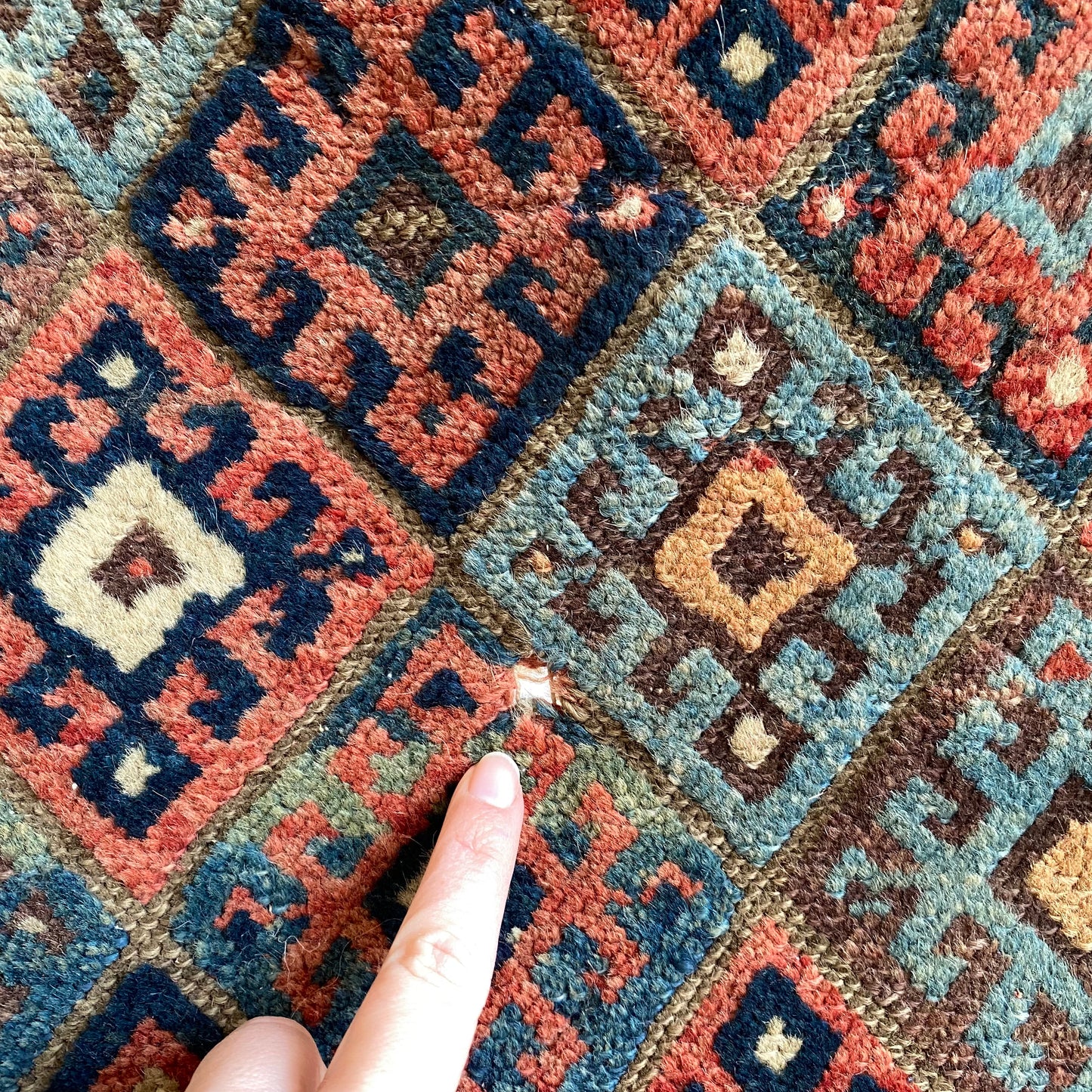Antique Hand-knotted Persian Textile Hanging / Rug