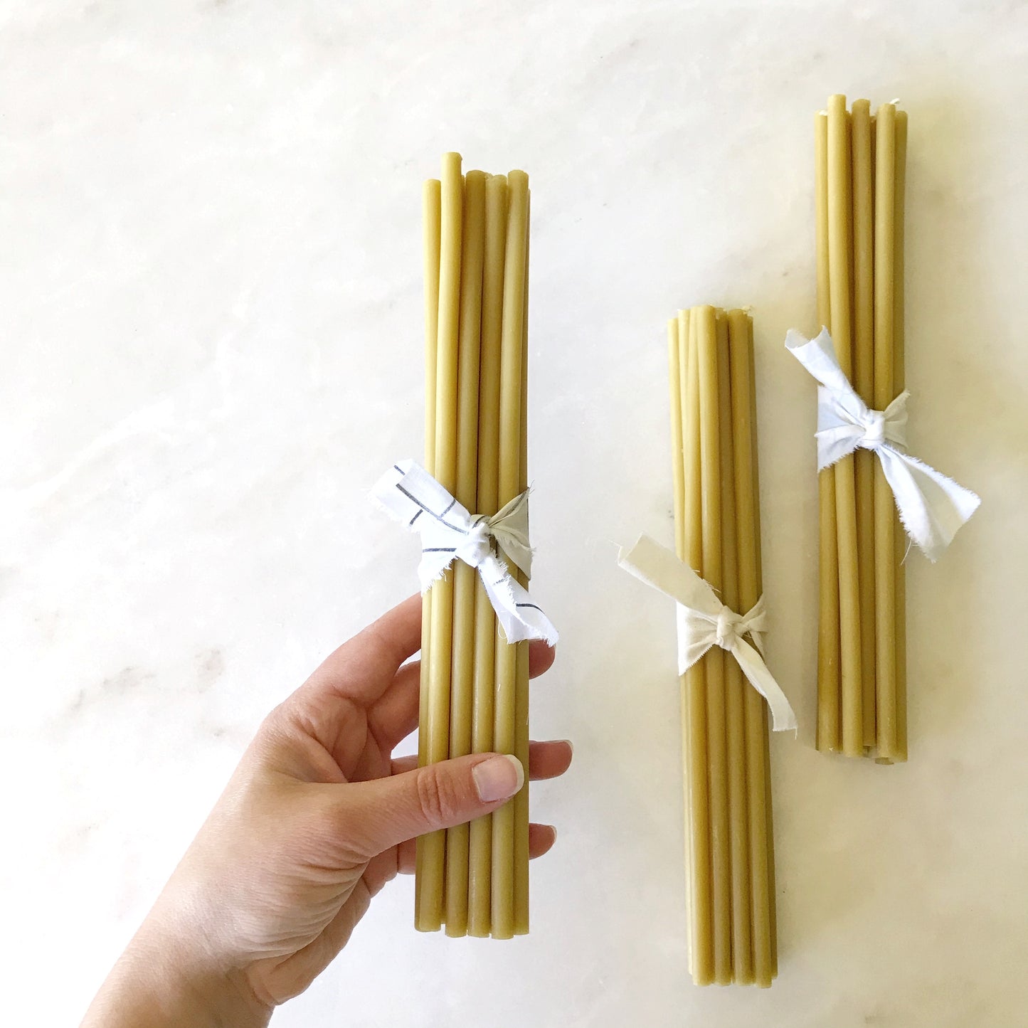 Bundle of 10” Beeswax Candles, 12 ct
