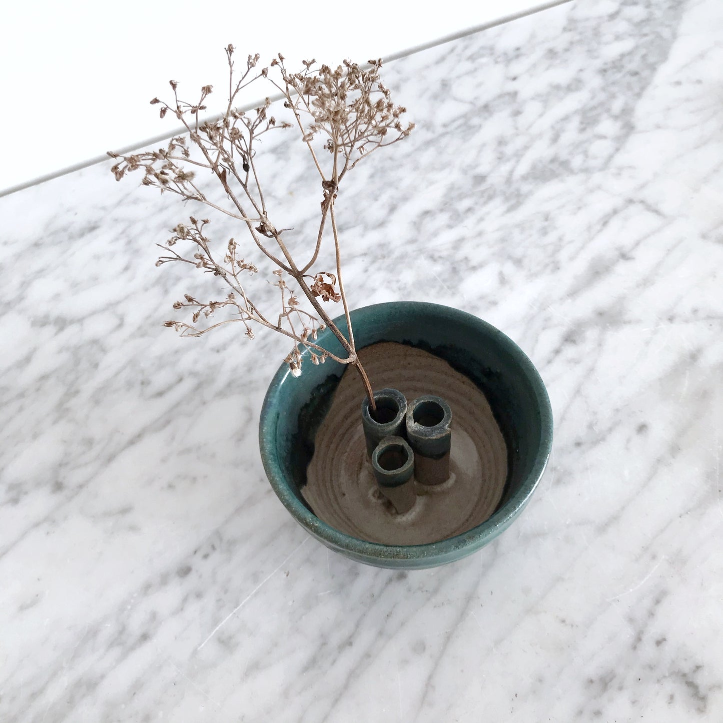 Handcrafted Stoneware Triple Bud Vase
