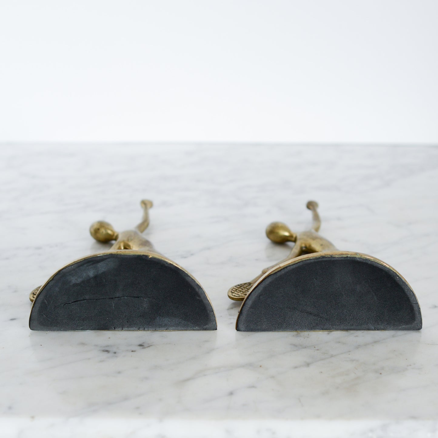 Vintage Brass Tennis Bookends