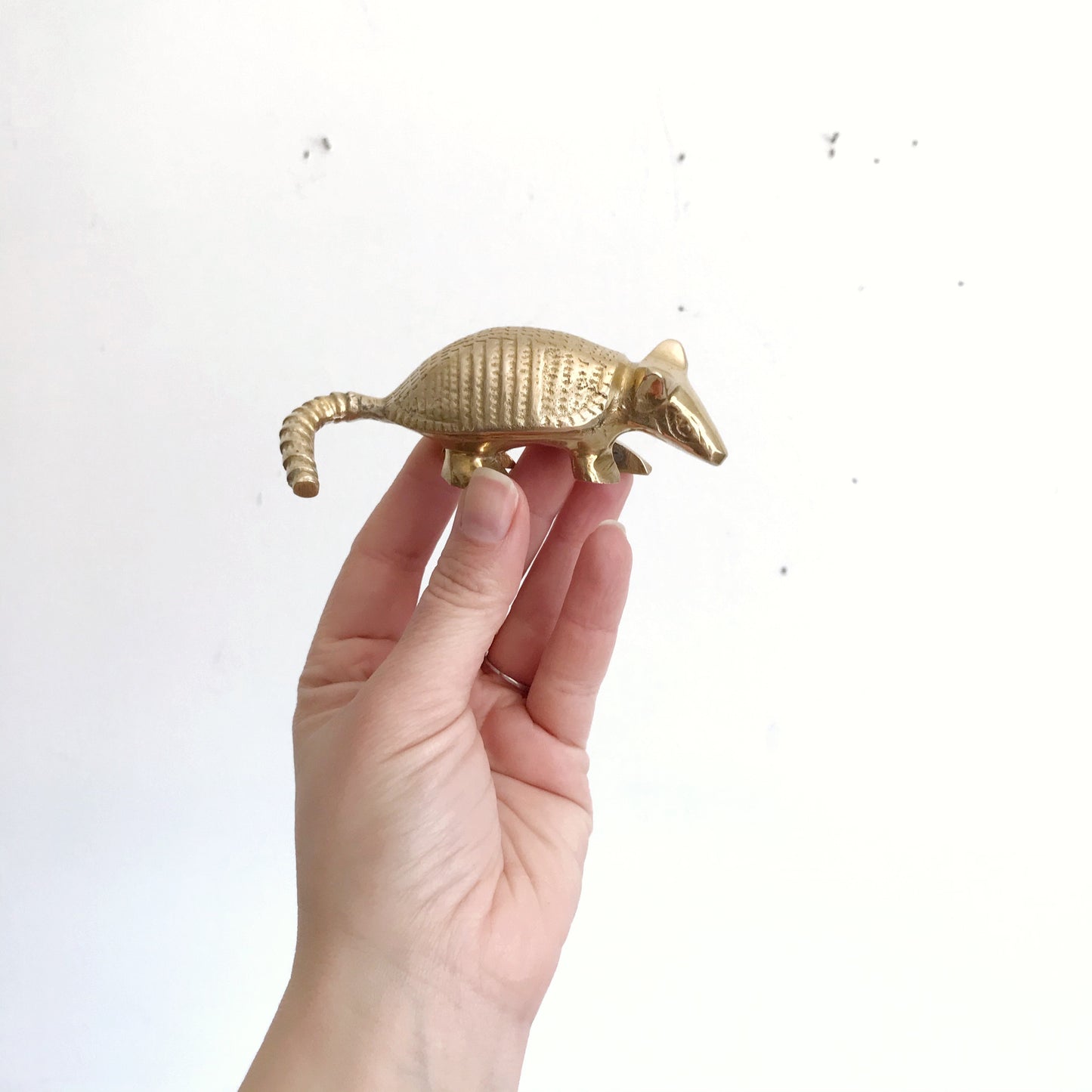 RESERVED: Small Vintage Brass Armadillo
